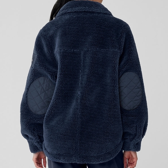 ALO Sherpa Edge Shacket Size Small Limited Edition Navy - Picture 3 of 6